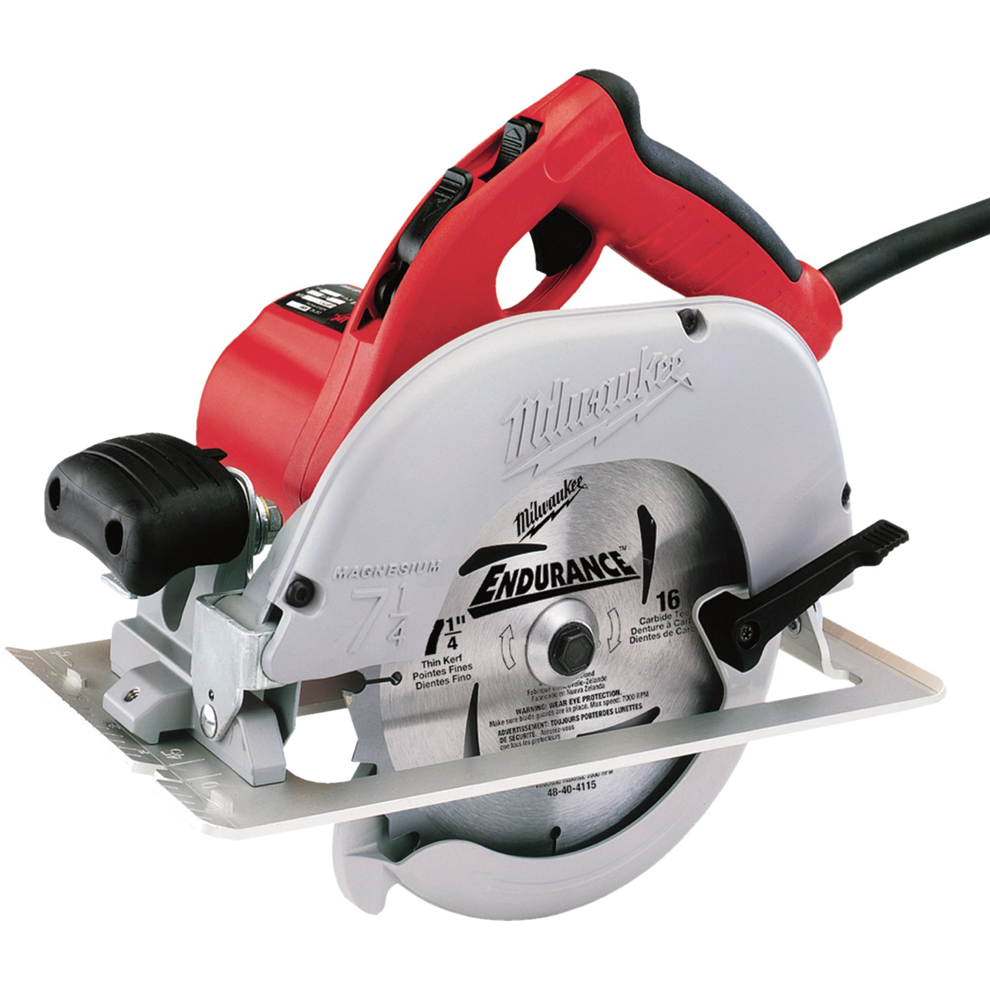 Milwaukee (Corded) Circular Saw — Left Blade, 15 Amps, 7 1/4in., Model# 6391-21
